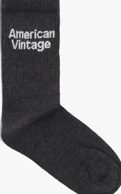 DAMES AMERICAN VINTAGE donkergrijze sokken clypsun w