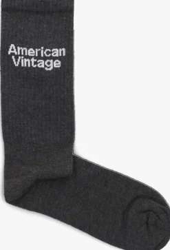 Heren AMERICAN VINTAGE donkergrijze sokken clypsun m