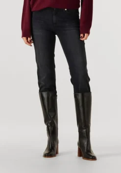 DAMES CAMBIO donkergrijze slim fit jeans piper cropped shadow effect