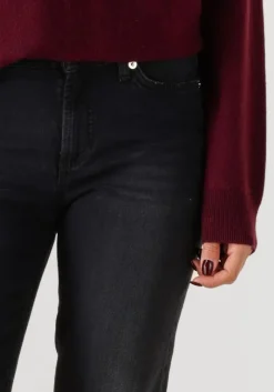 DAMES CAMBIO donkergrijze slim fit jeans piper cropped shadow effect