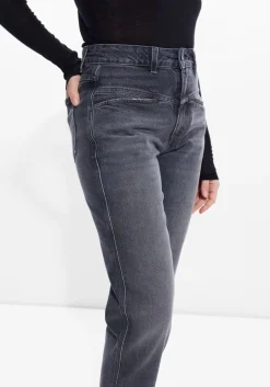 DAMES CLOSED donkergrijze mom jeans pedal pusher 3