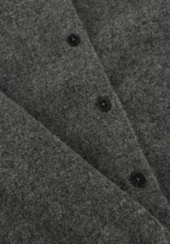 DAMES CLOSED donkergrijze trui cardigan with collar