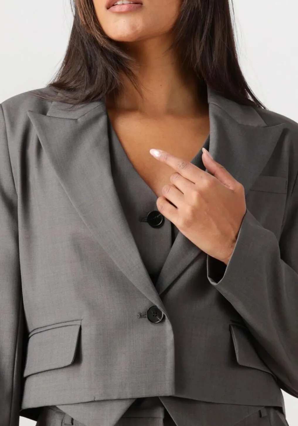 DAMES CO'COUTURE donkergrijze blazer liane blazer