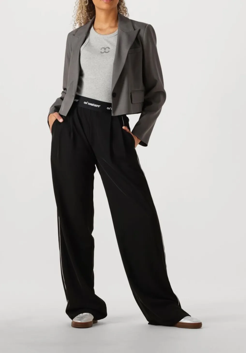 DAMES CO'COUTURE donkergrijze blazer liane blazer