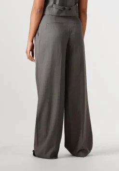 DAMES CO'COUTURE donkergrijze pantalon liane pleat pant