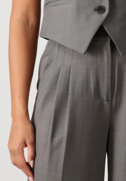 DAMES CO'COUTURE donkergrijze pantalon liane pleat pant