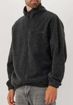 Heren FORÉT donkergrijze forét trui elm half zip sweatshirt