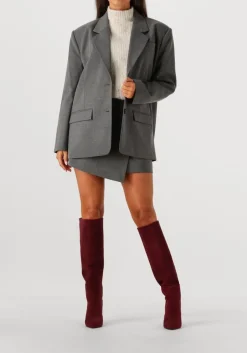 DAMES GESTUZ donkergrijze blazer gzpaula melange oz blazer