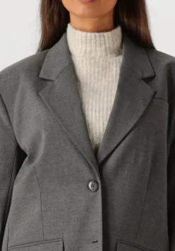 DAMES GESTUZ donkergrijze blazer gzpaula melange oz blazer