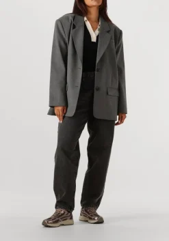 DAMES GESTUZ donkergrijze blazer gzpaula melange oz blazer