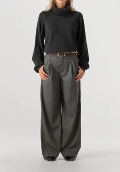 DAMES GESTUZ donkergrijze trui manzigz wool rollneck
