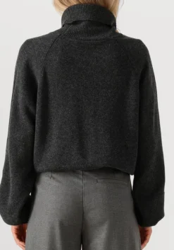DAMES GESTUZ donkergrijze trui manzigz wool rollneck
