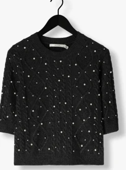 DAMES GESTUZ donkergrijze trui gztaiba deco pullover