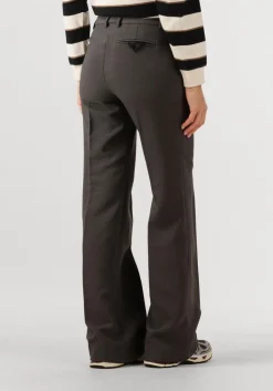 DAMES HAUTE L'AMITIÉ donkergrijze haute l'amitié flared broek emerald tall pant