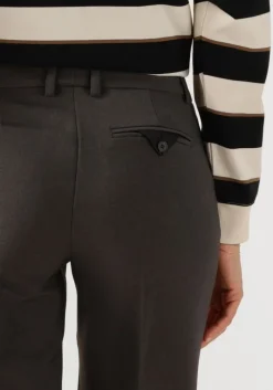 DAMES HAUTE L'AMITIÉ donkergrijze haute l'amitié flared broek emerald tall pant