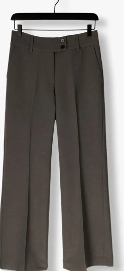 DAMES HAUTE L'AMITIÉ donkergrijze haute l'amitié flared broek emerald tall pant