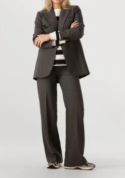 DAMES HAUTE L'AMITIÉ donkergrijze haute l'amitié blazer emerald single blazer