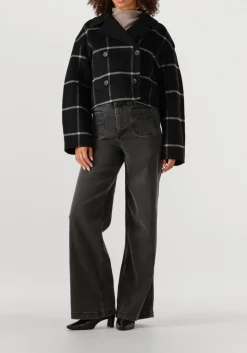 DAMES MOS MOSH donkergrijze wide jeans mmcolette deluxe jeans