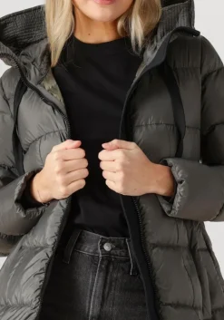 DAMES PEUTEREY donkergrijze gewatteerde jas nunki mqn 02