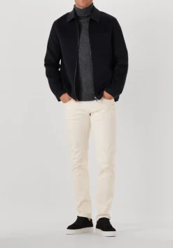 Heren PROFUOMO donkergrijze trui pullover roll neck wool blend