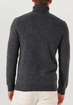 Heren PROFUOMO donkergrijze trui pullover roll neck wool blend
