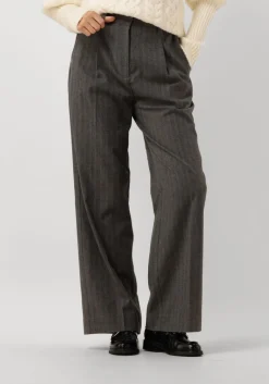 DAMES SECOND FEMALE donkergrijze pantalon hollanda trousers