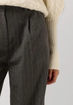 DAMES SECOND FEMALE donkergrijze pantalon hollanda trousers