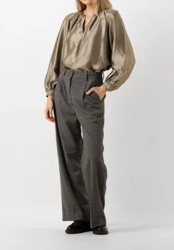 DAMES SECOND FEMALE donkergrijze pantalon hollanda trousers