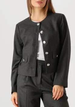 DAMES SECOND FEMALE donkergrijze blazer wake tailored jacket