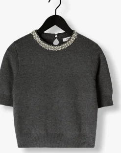 DAMES SUNCOO donkergrijze trui pearl