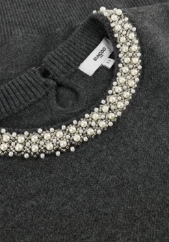 DAMES SUNCOO donkergrijze trui pearl