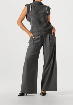 DAMES SUNCOO donkergrijze wijde broek jason