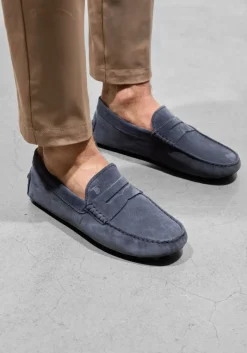 Heren TOD'S donkergrijze instappers mocassino gommino macro 52k