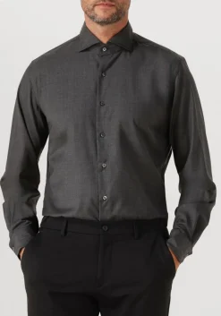 Heren XACUS donkergrijze klassiek overhemd 11220 mop721ml