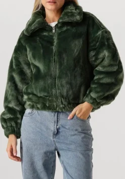 DAMES ALIX THE LABEL e faux fur jas faux fur coat