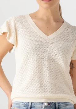 DAMES MOS MOSH top mmganna pattern v-neck knit