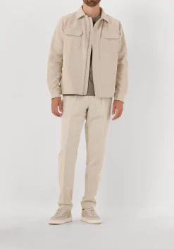 Heren PROFUOMO overshirt overshirt zip herringbone