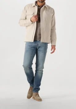 Heren PROFUOMO overshirt overshirt zip herringbone