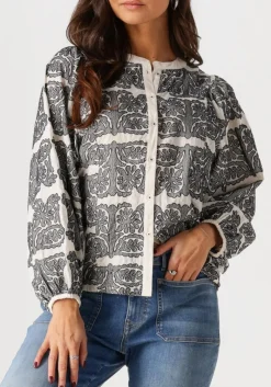 DAMES SUMMUM blouses longsleeve bouse tile embroidery