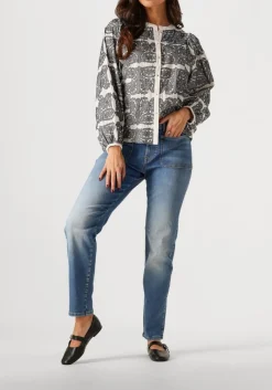 DAMES SUMMUM blouses longsleeve bouse tile embroidery