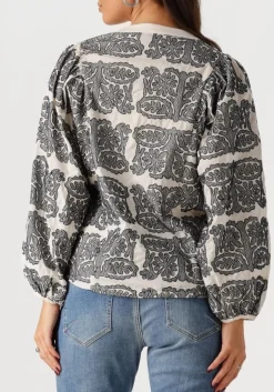 DAMES SUMMUM blouses longsleeve bouse tile embroidery