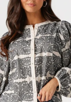 DAMES SUMMUM blouses longsleeve bouse tile embroidery