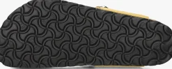 DAMES BIRKENSTOCK gele teenslippers gizeh rivet border