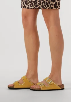 DAMES BIRKENSTOCK gele teenslippers arizona rivet border