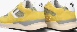 Heren FLORIS VAN BOMMEL gele lage sneakers sfm-10154 de treener