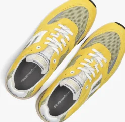 Heren FLORIS VAN BOMMEL gele lage sneakers sfm-10154 de treener