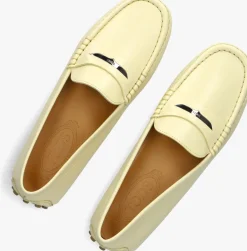 DAMES TOD'S gele mocassins gommino 22l baffo metallo