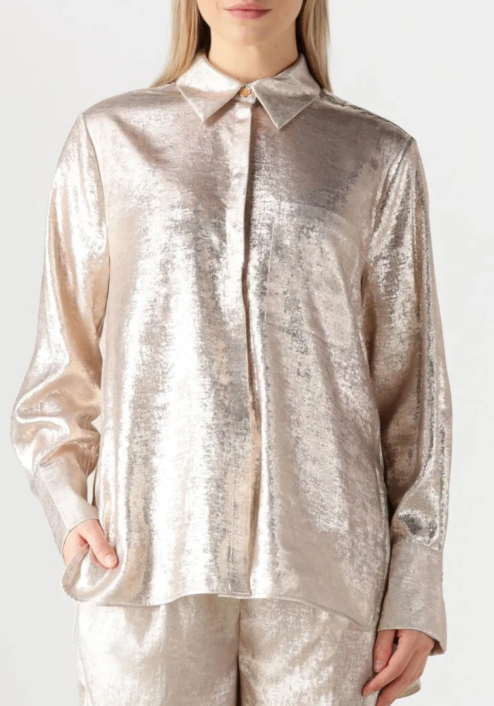 DAMES DANTE6 en blouses cathin metallic long shirt