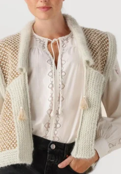 DAMES FORTE FORTE en gilet natte' tweed and boucle' knit vest