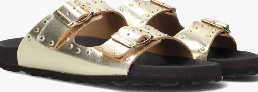 DAMES LINA LOCCHI en slippers 2 gesp slipper met studs